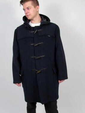 Vintage Gloverall Duffle Coat, Made in England, Men's GB 36/ US S 70% Wool, Cl